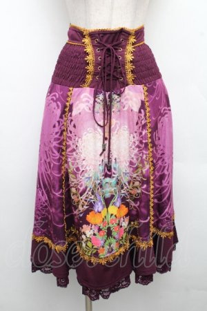 画像: Ozz oneste / 2WAY花柄スカート  パープル S-26-04-01-035-OO-SK-SZ-ZS