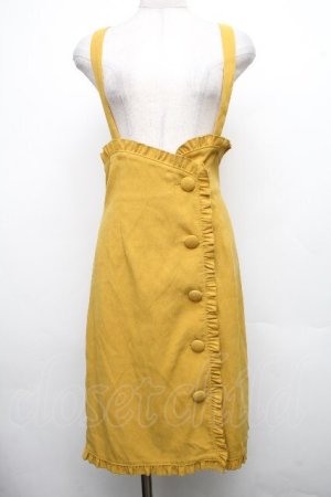 画像: axes femme POETIQUE / サス付きタイトスカート M イエロー S-26-04-01-1006-AX-SK-SZ-ZS