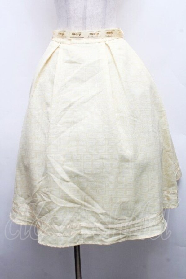 画像1: axes femme POETIQUE / 明治ミルクチョコレートスカート  イエロー S-26-04-01-1002-AX-SK-HR-ZS (1)