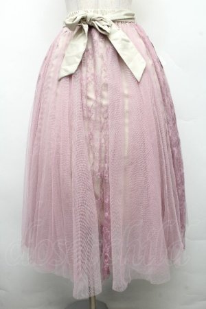 画像: axes femme POETIQUE / レースｘチュールロングスカート  パープル S-26-04-01-1015-AX-SK-AS-ZS