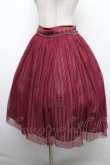画像3: axes femme / チュール重ね柄スカート M ワイン S-26-04-01-1016-AX-SK-SZ-ZS (3)