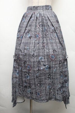 画像: axes femme NOSTALGIE / ペイズリー×チェックスカート F 黒 S-26-04-01-1020-AX-SK-SZ-ZS