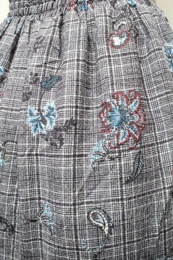 画像3: axes femme NOSTALGIE / ペイズリー×チェックスカート F 黒 S-26-04-01-1020-AX-SK-SZ-ZS (3)