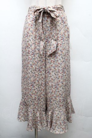 画像: axes femme / 裾フリルガウチョパンツ  ベージュ S-26-04-01-1026-AX-PA-AS-ZS