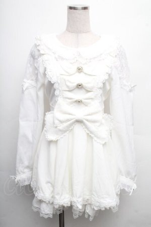 画像: LIZ LISA / トリプルリボンフリルセットアップ 0 白 S-26-04-01-002-LO-OP-SZ-ZS