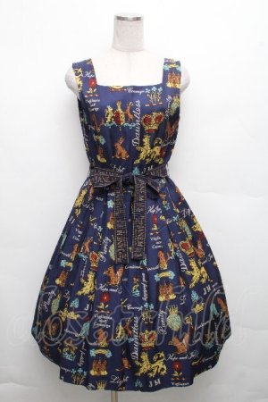 画像: Jane Marple /Joyful crestのスクエアドレス  紺 S-26-04-01-015-JM-OP-AS-ZS