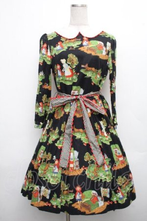 画像: Jane Marple / シャペロンルージュラウンドカラーワンピース  黒 S-26-04-01-020-JM-OP-HR-ZS