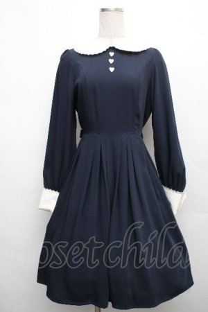 画像: Innocent World / アリスのミニバラワンピース M 紺 S-26-04-01-023-IW-OP-HR-ZS