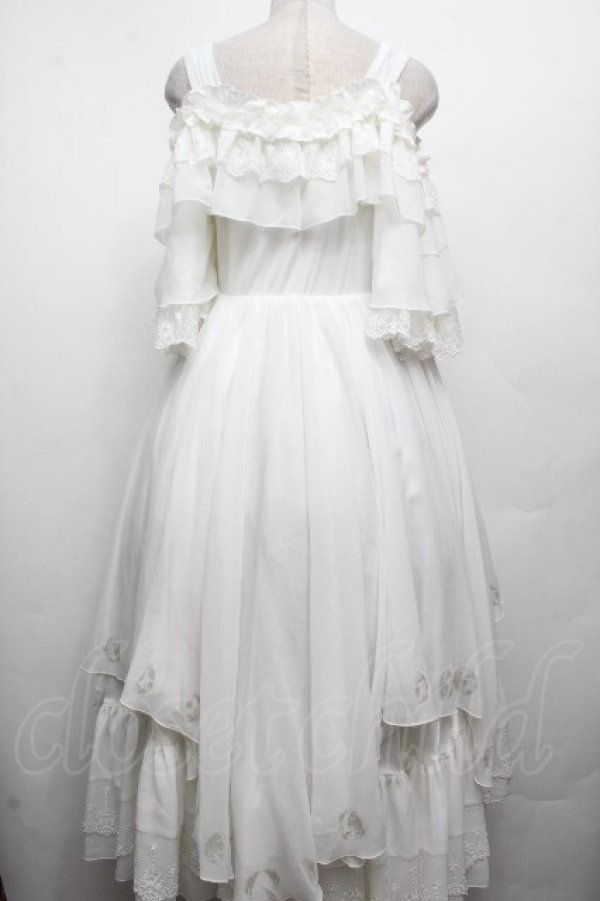 画像2: Hoshibako Works / 月の満ち欠けオフショルダードレッシーワンピース  白 S-26-04-02-030-LO-OP-HR-ZS (2)