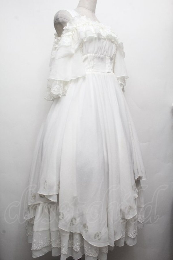 画像3: Hoshibako Works / 月の満ち欠けオフショルダードレッシーワンピース  白 S-26-04-02-030-LO-OP-HR-ZS (3)