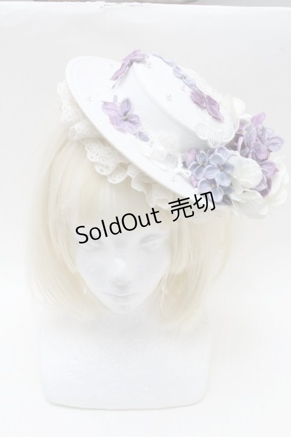 画像2: Hoshibako Works / 城咲ロンドンコラボカクテルハット  白 S-26-04-02-006-LO-AC-AS-ZS (2)