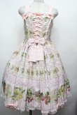 画像1: metamorphose / vintage fruitバッスルジャンパースカート 1 ピンク S-26-04-02-035-ME-OP-HR-ZS (1)