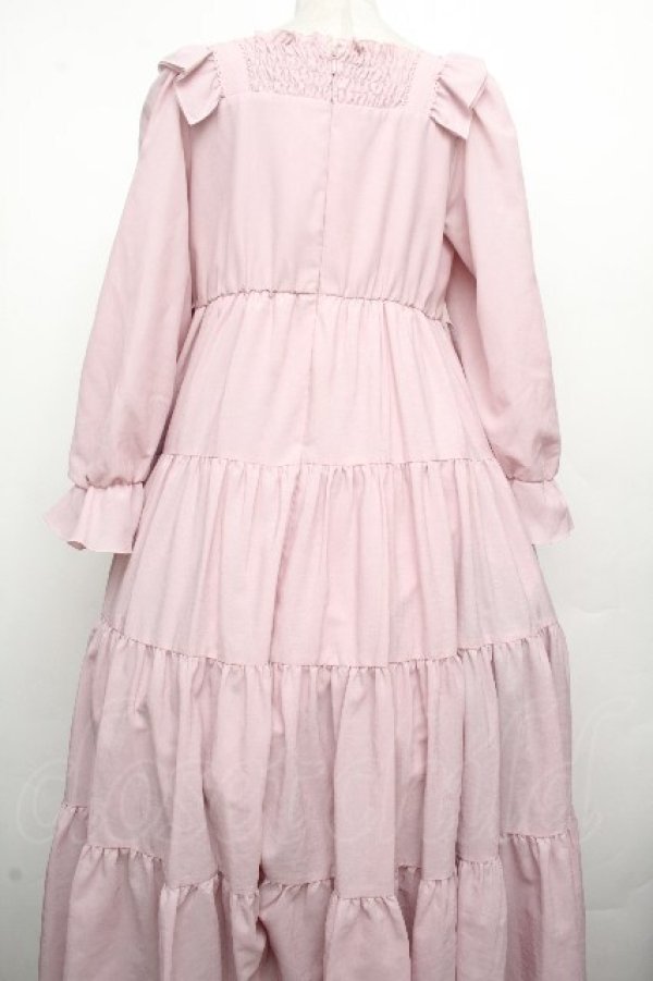 画像2: Maria pipi / リボン&ティアードドレス  ピンク S-26-04-02-036-EL-OP-HR-ZS (2)