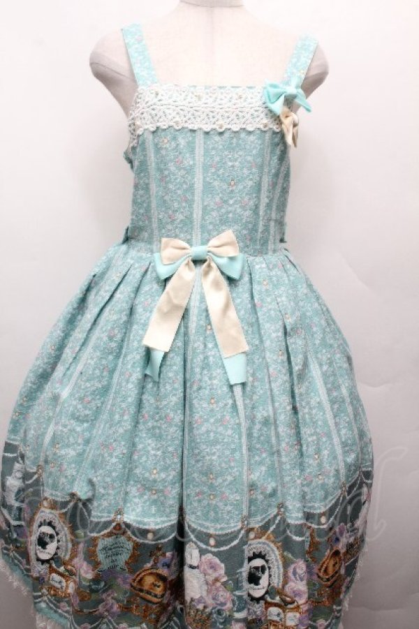 画像1: metamorphose / Majestic princessリボンジャンパースカート 1 ミント S-26-04-02-039-ME-OP-HR-ZS (1)
