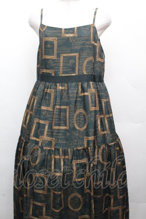 画像1: Jane Marple / Eternal Framesストラップドレス  グリーン S-26-04-02-042-JM-OP-AS-ZS (1)