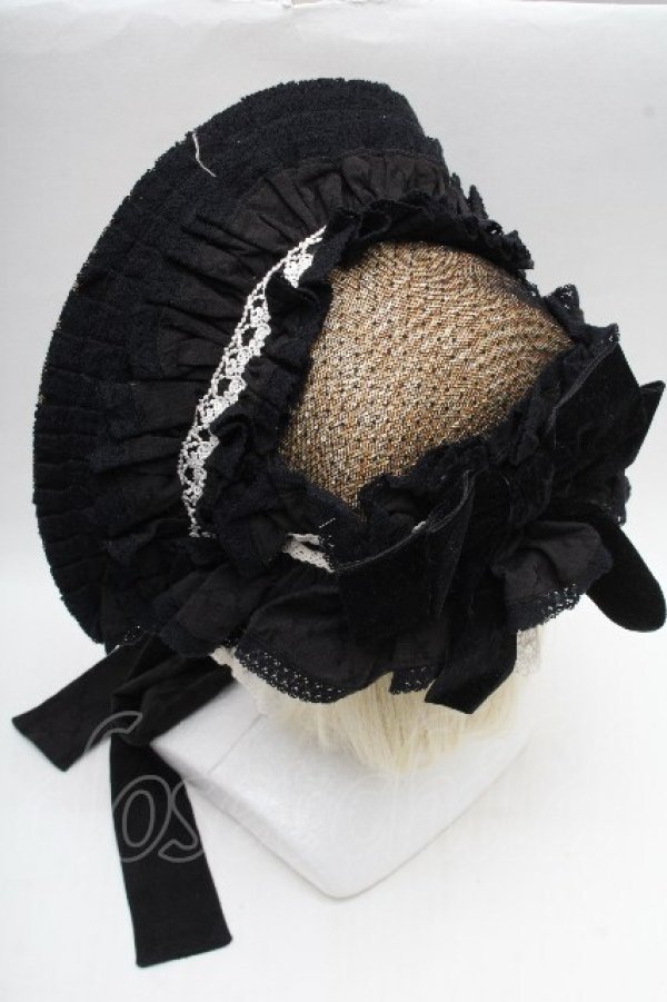 画像3: Hoshibako Works / 西洋人形魔法ボンネット  黒ｘベージュ S-26-04-02-008-LO-AC-AS-ZS (3)