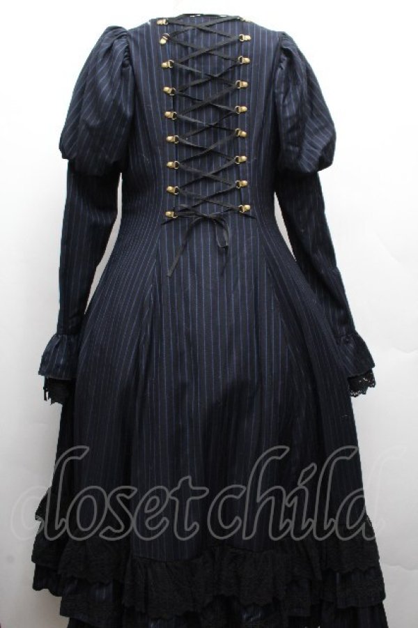 画像2: Hoshibako Works / リリィ・リドル ワンピース(スクエアカラー)  ネイビー S-26-04-02-046-LO-OP-HR-ZS (2)