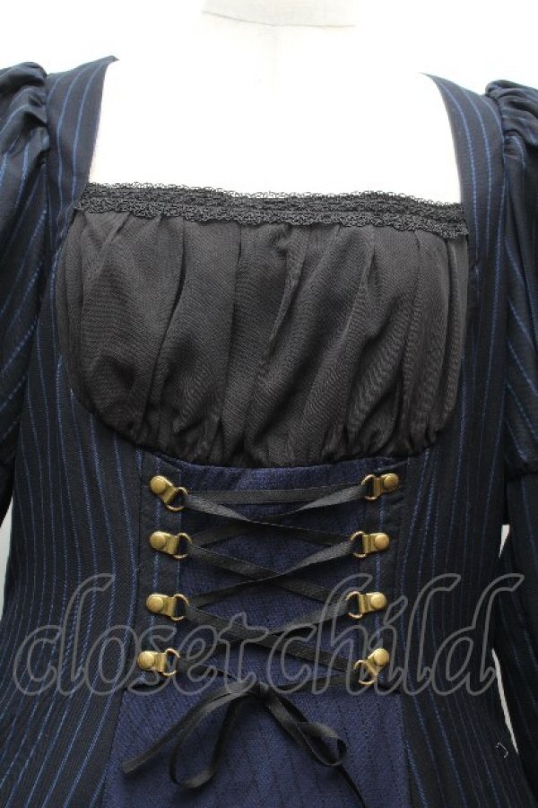 画像5: Hoshibako Works / リリィ・リドル ワンピース(スクエアカラー)  ネイビー S-26-04-02-046-LO-OP-HR-ZS (5)