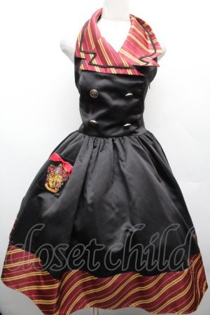 画像: ATELIER PIERROT / ハリー・ポッター グリフィンドール　ベストワンピース  黒ｘ赤 S-26-04-02-047-EL-ZA-HR-ZS