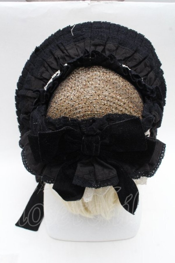 画像4: Hoshibako Works / 西洋人形魔法ボンネット  黒ｘベージュ S-26-04-02-008-LO-AC-AS-ZS (4)