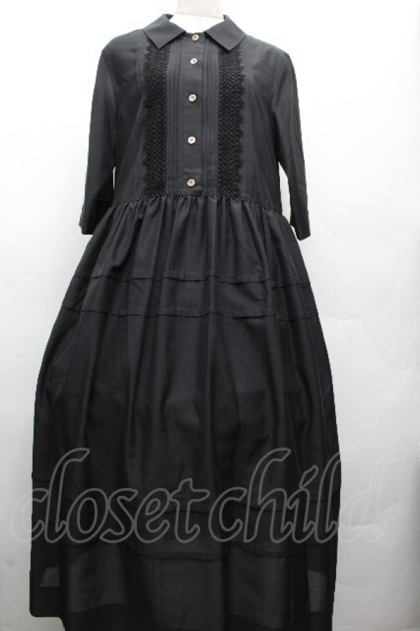 画像1: Jane Marple Dans Le Salon / ピンタックワンピース  黒 S-26-04-02-048-JM-OP-AS-ZS (1)