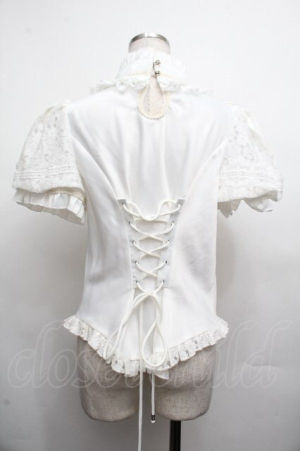 画像2: Hoshibako Works / ミッドナイトスターブラウス  白 S-26-04-02-009-LO-BL-HR-ZS (2)