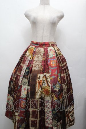 画像: Jane Marple Dans Le Salon / All You Need Is Loveキャトルタックスカート  ワイン S-26-04-02-052-JM-SK-AS-ZS