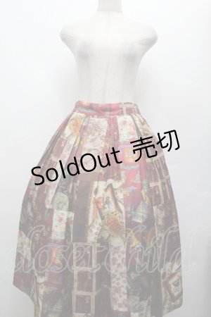 画像: Jane Marple Dans Le Salon / All You Need Is Loveキャトルタックスカート  ワイン S-26-04-02-052-JM-SK-AS-ZS