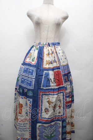 画像: Jane Marple / Les merveilles de Parisミディスカート  フレンチブルー S-26-04-02-053-JM-SK-AS-ZS