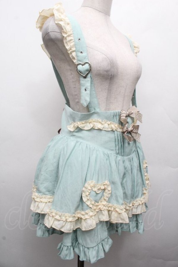 画像3: Hoshibako Works / シャンティクリーム・パティスリー サスペンダー付きスカート  ミント S-26-04-02-055-LO-SK-HR-ZS (3)