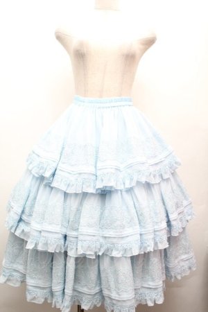 画像: Hoshibako Works / 七色ワルツ2.0 チュールフリルアンダースカート  サックス S-26-04-02-058-LO-SK-HR-ZS