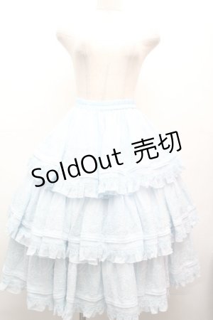 画像: Hoshibako Works / 七色ワルツ2.0 チュールフリルアンダースカート  サックス S-26-04-02-058-LO-SK-HR-ZS