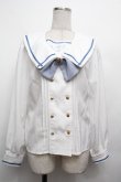 画像1: Amavel / Dreaming セーラーブラウス  白ｘブルー S-26-04-02-010-CA-TO-HR-ZS (1)