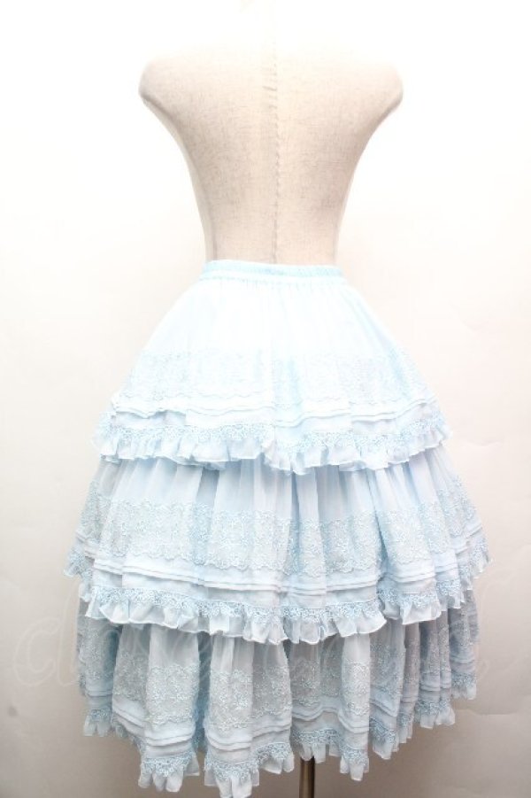 画像2: Hoshibako Works / 七色ワルツ2.0 チュールフリルアンダースカート  サックス S-26-04-02-058-LO-SK-HR-ZS (2)