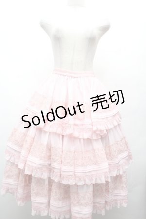 画像: Hoshibako Works / 七色ワルツ2.0 チュールフリルアンダースカート  ピンク S-26-04-02-059-LO-SK-HR-ZS