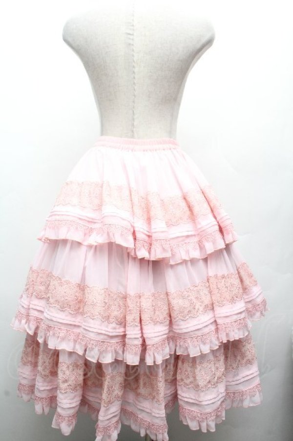 画像2: Hoshibako Works / 七色ワルツ2.0 チュールフリルアンダースカート  ピンク S-26-04-02-059-LO-SK-HR-ZS (2)