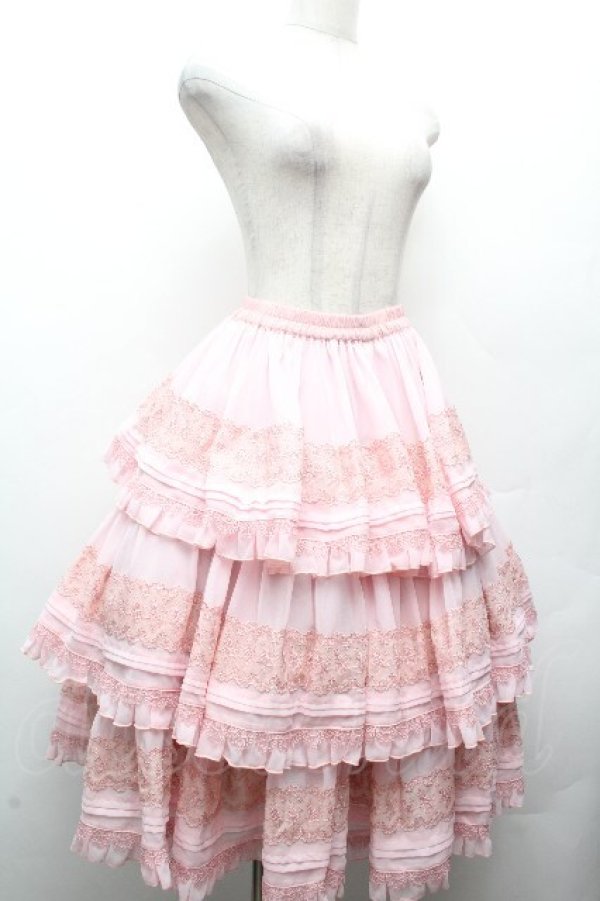 画像3: Hoshibako Works / 七色ワルツ2.0 チュールフリルアンダースカート  ピンク S-26-04-02-059-LO-SK-HR-ZS (3)