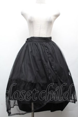 画像: axes femme / チュール×ティアードスカート  黒 S-26-04-02-061-AX-SK-HR-ZS