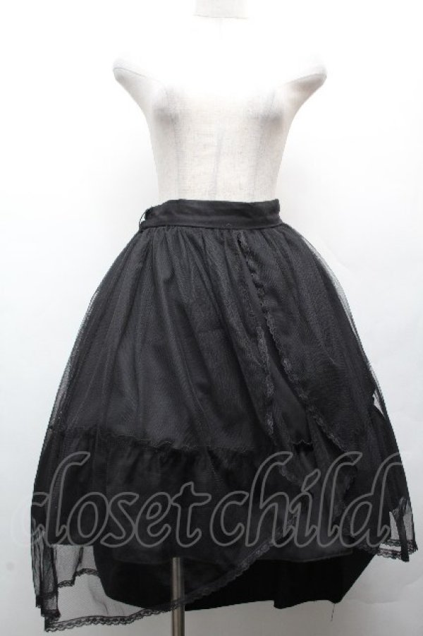 画像1: axes femme / チュール×ティアードスカート  黒 S-26-04-02-061-AX-SK-HR-ZS (1)