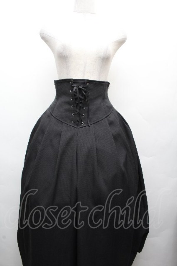 画像1: Moi-meme-Moitie / コルセットタックロングスカート 9号 黒 S-26-04-02-062-MO-SK-HR-ZS (1)