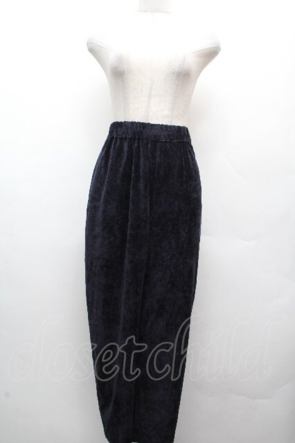 画像1: Jane Marple Dans Le Salon / ストレッチベロアパンツ  紺 S-26-04-02-065-JM-PA-AS-ZS (1)