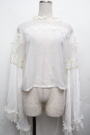 画像: LOLITA / シフォンカットソー  白 S-26-04-02-011-LO-TO-HR-ZS