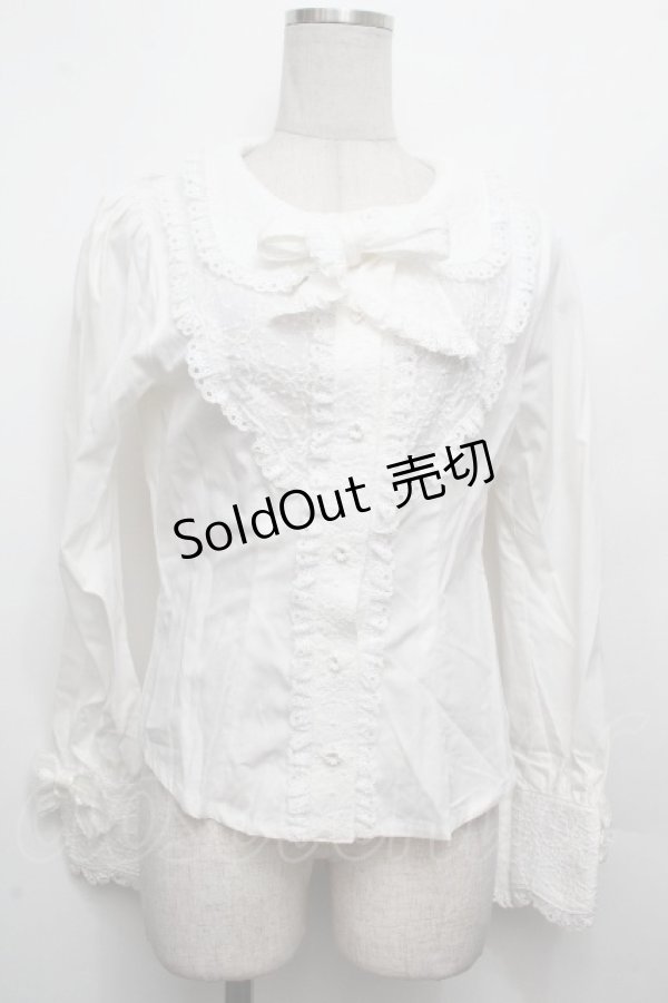 画像1: BABY,THE STARS SHINE BRIGHT / 赤いひとかけらのMarchenレースブラウス  白 S-26-04-02-012-BA-AC-AS-ZS (1)
