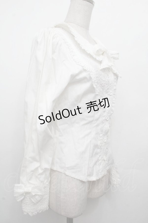 画像3: BABY,THE STARS SHINE BRIGHT / 赤いひとかけらのMarchenレースブラウス  白 S-26-04-02-012-BA-AC-AS-ZS (3)
