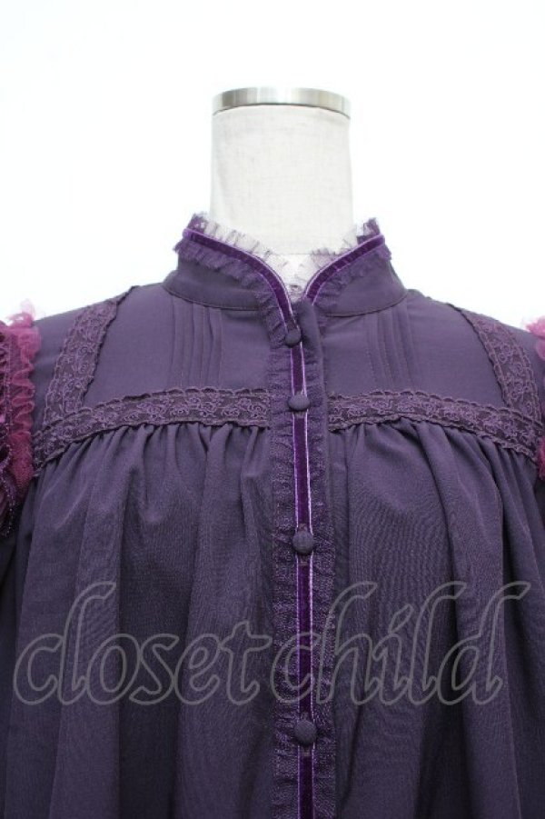 画像6: Hoshibako Works / 七色ワルツ セットアップ フリルブラウス  紫 S-26-04-02-016-LO-BL-HR-ZS (6)