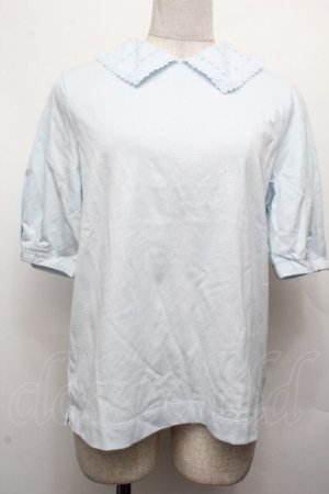 画像: Jane Marple / レース襟カットソー  サックス S-26-04-02-019-JM-TO-AS-ZS