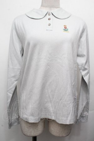 画像: Jane Marple Dans Le Salon / 刺繍ポロシャツ  グレー S-26-04-02-020-JM-TO-AS-ZS