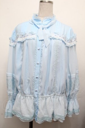 画像: Hoshibako Works / 七色ワルツ2.0　セットアップ フリルブラウス  サックス S-26-04-02-021-LO-BL-HR-ZS