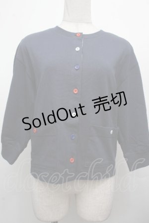 画像: Jane Marple / カットソーカーディガン  紺 S-26-04-02-024-JM-TO-AS-ZS