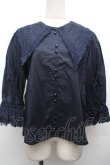 画像1: Perla nell' ostrica / コットンパフブラウス M 紺 S-26-04-02-025-EL-BL-HR-ZS (1)